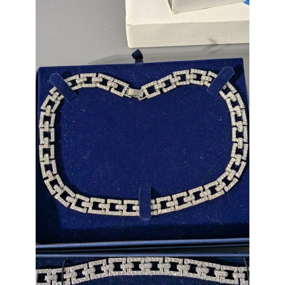 Personal Accent Silver Plated Jewelry Set w/ Necklace Bracelet & Earrings - Picture 7 of 8